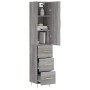 Tall Sonoma gray plywood sideboard 34.5x34x180 cm by vidaXL, Sideboards - Ref: Foro24-3198847, Price: 111,61 €, Discount: %