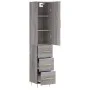 Aparador alto madera contrachapada gris Sonoma 34,5x34x180 cm de vidaXL, Aparadores - Ref: Foro24-3198847, Precio: 111,61 €, ...