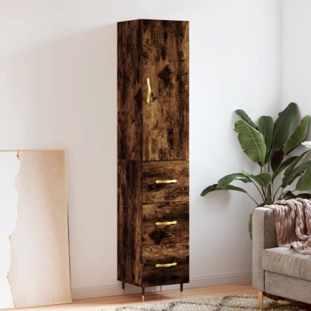 Sideboard aus geräuchertem Eichensperrholz, 34,5 x 34 x 180 cm von vidaXL, Sideboards - Ref: Foro24-3198838, Preis: 108,79 €,...