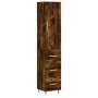 Sideboard aus geräuchertem Eichensperrholz, 34,5 x 34 x 180 cm von vidaXL, Sideboards - Ref: Foro24-3198838, Preis: 107,50 €,...