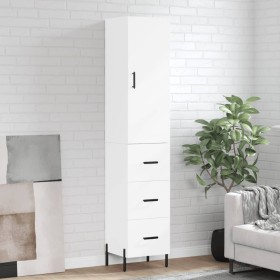 Aparador alto madera contrachapada blanco 34,5x34x180 cm de vidaXL, Aparadores - Ref: Foro24-3198857, Precio: 132,13 €, Descu...
