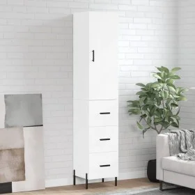 Tall white plywood highboard 34.5x34x180 cm by vidaXL, Sideboards - Ref: Foro24-3198857, Price: 128,72 €, Discount: %