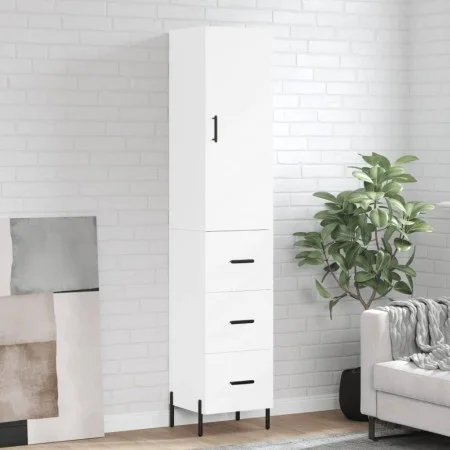 Aparador alto madera contrachapada blanco 34,5x34x180 cm de vidaXL, Aparadores - Ref: Foro24-3198857, Precio: 128,70 €, Descu...