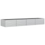 Arriate de acero galvanizado plateado 320x80x45 cm de vidaXL, Maceteros y jardineras - Ref: Foro24-316892, Precio: 58,94 €, D...
