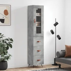 Concrete gray plywood sideboard 34.5x34x180 cm by vidaXL, Sideboards - Ref: Foro24-3199213, Price: 111,59 €, Discount: %