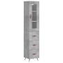 Aparador de madera contrachapada gris hormigón 34,5x34x180 cm de vidaXL, Aparadores - Ref: Foro24-3199213, Precio: 112,84 €