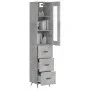 Aparador de madera contrachapada gris hormigón 34,5x34x180 cm de vidaXL, Aparadores - Ref: Foro24-3199213, Precio: 111,56 €, ...