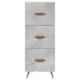 Aparador de madera contrachapada gris hormigón 34,5x34x180 cm de vidaXL, Aparadores - Ref: Foro24-3199213, Precio: 111,56 €, ...