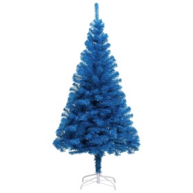 Árbol de Navidad artificial con soporte PVC azul 180 cm