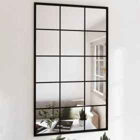 Espejos de pared 4 uds metal negro 100x60 cm de vidaXL, Espejos - Ref: Foro24-3189037, Precio: 320,09 €, Descuento: %