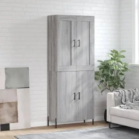 High sideboard sonoma gray plywood 69.5x34x180 cm by vidaXL, Sideboards - Ref: Foro24-3199567, Price: 151,77 €, Discount: %