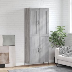 Hohes Sideboard aus sonomagrauem Sperrholz, 69,5 x 34 x 180 cm von vidaXL, Sideboards - Ref: Foro24-3199567, Preis: 153,65 €,...