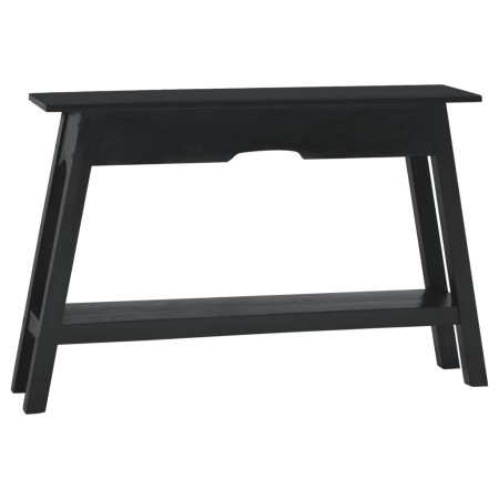 Mesa consola madera maciza de caoba negro 110x30x75 cm