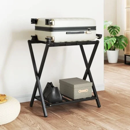 Soporte para maletas bambú negro 68x38x58 cm by vidaXL, Luggage racks and suitcase holders - Ref: Foro24-356366, Price: 37,85...