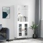 Aparador alto madera contrachapada blanco 69,5x34x180 cm de vidaXL, Aparadores - Ref: Foro24-3189285, Precio: 142,26 €, Descu...