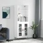 Hohes weißes Sperrholz-Sideboard 69,5 x 34 x 180 cm von vidaXL, Sideboards - Ref: Foro24-3189285, Preis: 134,75 €, Rabatt: %