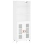 Aparador alto madera contrachapada blanco 69,5x34x180 cm de vidaXL, Aparadores - Ref: Foro24-3189285, Precio: 142,26 €, Descu...