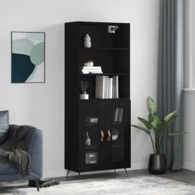 Hohes Sideboard Sperrholz schwarz 69,5x34x180 cm von vidaXL, Sideboards - Ref: Foro24-3189286, Preis: 143,06 €, Rabatt: %