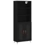 Hohes Sideboard Sperrholz schwarz 69,5x34x180 cm von vidaXL, Sideboards - Ref: Foro24-3189286, Preis: 143,06 €, Rabatt: %