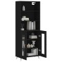 Aparador alto madera contrachapada negro 69,5x34x180 cm de vidaXL, Aparadores - Ref: Foro24-3189286, Precio: 151,58 €, Descue...
