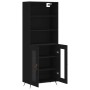 Aparador alto madera contrachapada negro 69,5x34x180 cm de vidaXL, Aparadores - Ref: Foro24-3189286, Precio: 151,58 €, Descue...