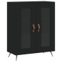 Aparador alto madera contrachapada negro 69,5x34x180 cm de vidaXL, Aparadores - Ref: Foro24-3189286, Precio: 151,58 €, Descue...