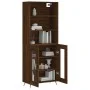 Aparador alto madera contrachapada marrón roble 69,5x34x180 cm de vidaXL, Aparadores - Ref: Foro24-3189292, Precio: 138,30 €,...