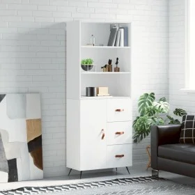 Hohes Sideboard Sperrholz weiß 69,5x34x180 cm von vidaXL, Sideboards - Ref: Foro24-3189413, Preis: 144,56 €, Rabatt: %