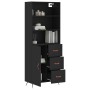 Aparador alto madera contrachapada negro 69,5x34x180 cm de vidaXL, Aparadores - Ref: Foro24-3189414, Precio: 155,78 €, Descue...