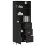 Aparador alto madera contrachapada negro 69,5x34x180 cm de vidaXL, Aparadores - Ref: Foro24-3189414, Precio: 153,80 €, Descue...