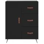 Hohes schwarzes Sperrholz-Sideboard 69,5 x 34 x 180 cm von vidaXL, Sideboards - Ref: Foro24-3189414, Preis: 153,80 €, Rabatt: %