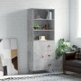 Aparador alto madera contrachapada gris hormigón 69,5x34x180 cm de vidaXL, Aparadores - Ref: Foro24-3189417, Precio: 149,00 €...