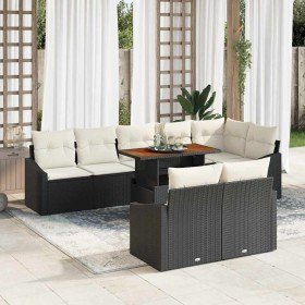 Conjunto de sofá de jardín 9 pcs Negro Poliratán en Conjuntos de jardín | Comprar online en Foro24
