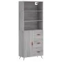 Aparador alto madera contrachapada gris sonoma 69,5x34x180 cm de vidaXL, Aparadores - Ref: Foro24-3189419, Precio: 144,05 €, ...