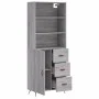 Aparador alto madera contrachapada gris sonoma 69,5x34x180 cm de vidaXL, Aparadores - Ref: Foro24-3189419, Precio: 144,05 €, ...