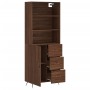 Tall oak brown plywood sideboard 69.5x34x180 cm by vidaXL, Sideboards - Ref: Foro24-3189420, Price: 158,47 €, Discount: %