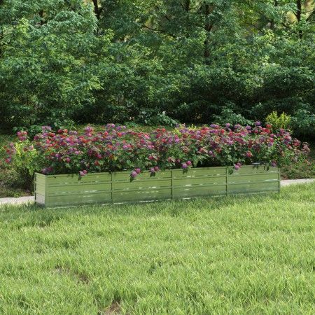 Silver galvanized steel flower bed 320x40x45 cm by vidaXL, Pots and planters - Ref: Foro24-316893, Price: 65,91 €, Discount: %