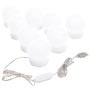 Luz de espejo con 8 bombillas LED blanco cálido y blanco frío
