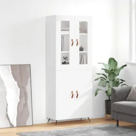 Hohes weißes Sperrholz-Sideboard 69,5 x 34 x 180 cm von vidaXL, Sideboards - Ref: Foro24-3198185, Preis: 151,65 €, Rabatt: %