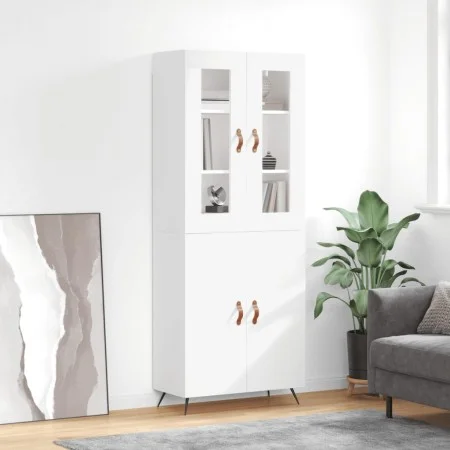Hohes weißes Sperrholz-Sideboard 69,5 x 34 x 180 cm von vidaXL, Sideboards - Ref: Foro24-3198185, Preis: 151,65 €, Rabatt: %