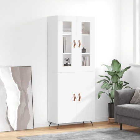 Hohes weißes Sperrholz-Sideboard 69,5 x 34 x 180 cm von vidaXL, Sideboards - Ref: Foro24-3198185, Preis: 153,51 €, Rabatt: %