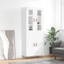 Hohes weißes Sperrholz-Sideboard 69,5 x 34 x 180 cm von vidaXL, Sideboards - Ref: Foro24-3198185, Preis: 151,65 €, Rabatt: %