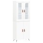 Hohes weißes Sperrholz-Sideboard 69,5 x 34 x 180 cm von vidaXL, Sideboards - Ref: Foro24-3198185, Preis: 153,51 €, Rabatt: %