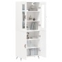 Hohes weißes Sperrholz-Sideboard 69,5 x 34 x 180 cm von vidaXL, Sideboards - Ref: Foro24-3198185, Preis: 153,51 €, Rabatt: %