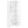 Hohes weißes Sperrholz-Sideboard 69,5 x 34 x 180 cm von vidaXL, Sideboards - Ref: Foro24-3198185, Preis: 153,51 €, Rabatt: %