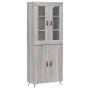 Aparador alto madera contrachapada gris sonoma 69,5x34x180 cm de vidaXL, Aparadores - Ref: Foro24-3198191, Precio: 155,75 €, ...