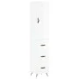 Aparador alto madera contrachapada blanco brillo 34,5x34x180 cm de vidaXL, Aparadores - Ref: Foro24-3198827, Precio: 116,55 €...