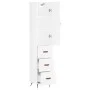 Aparador alto madera contrachapada blanco brillo 34,5x34x180 cm de vidaXL, Aparadores - Ref: Foro24-3198827, Precio: 116,55 €...