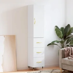 Aparador alto madera contrachapada blanco 34,5x34x180 cm de vidaXL, Aparadores - Ref: Foro24-3198833, Precio: 110,87 €, Descu...