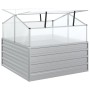 Blumenbeet mit silbernem Gewächshaus 100x100x85 cm von vidaXL, Töpfe und Pflanzgefäße - Ref: Foro24-316882, Preis: 101,85 €, ...